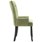 Dining Chair with Armrests 2 pcs Light Green Velvet