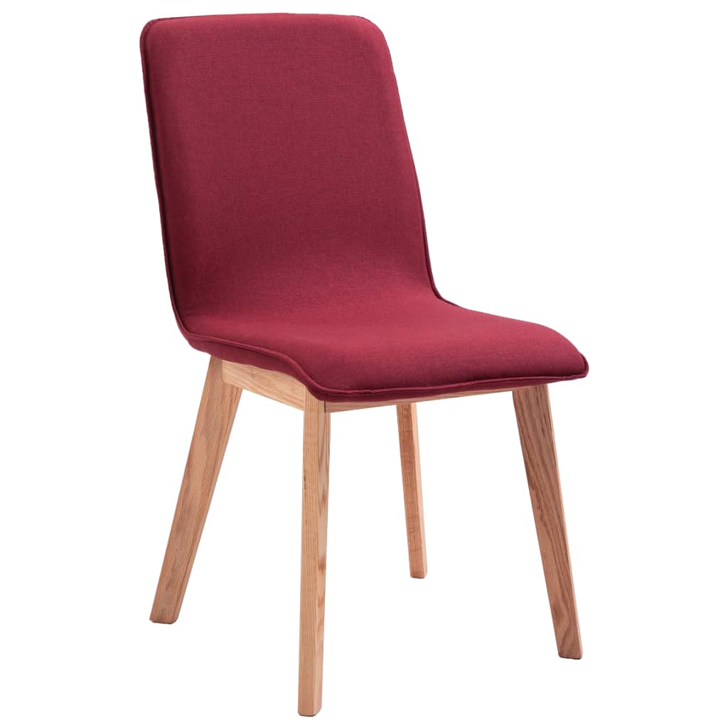 Dining Chairs 6 pcs Red Fabric - 46×59×93cm