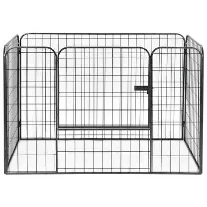 Heavy Duty Dog Playpen Black Steel