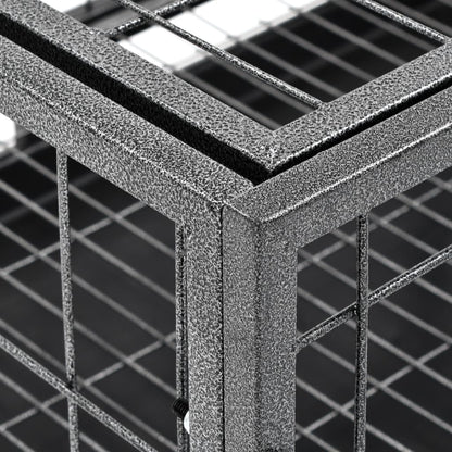 Heavy Duty Dog Cage with Wheels Steel