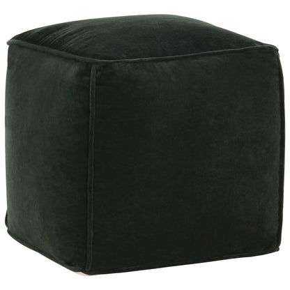 Pouffe Cotton Velvet  Forest Green