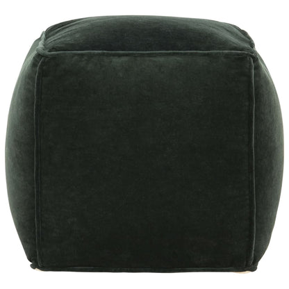 Pouffe Cotton Velvet  Forest Green