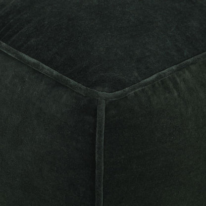 Pouffe Cotton Velvet  Forest Green
