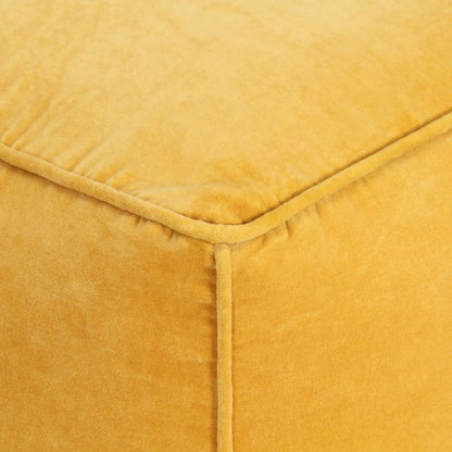 Pouffe Cotton Velvet Yellow