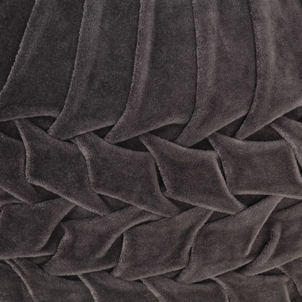 Pouffe Cotton Velvet Anthracite