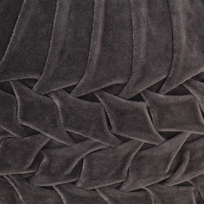 Pouffe Cotton Velvet Anthracite