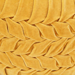 Pouffe Cotton Velvet Smock Design Yellow