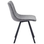 Dining Chairs 4 pcs Grey Metal Legs faux Leather