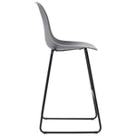 Bar Chairs 4 pcs Grey Plastic