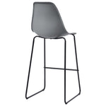 Bar Chairs 4 pcs Grey Plastic