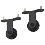 Sliding Barn Door Hardware Kit 183cm Steel Black | HomeAndLiving