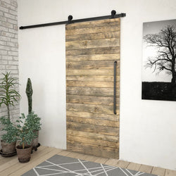 Sliding Door Hardware Kit 200cm Steel Black | HomeAndLiving