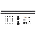 Sliding Door Hardware Kit 200cm Steel Black | HomeAndLiving