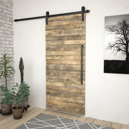 Sliding Door Hardware Kit 200 cm Steel Black