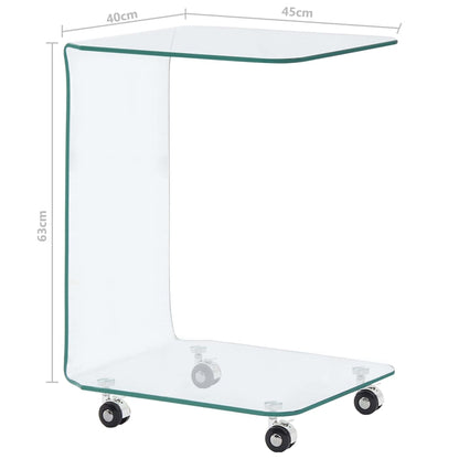 Coffee Table Tempered Glass - 45×40×63cm