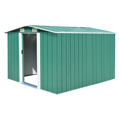 Garden Shed Metal - Green - 257×298×178cm