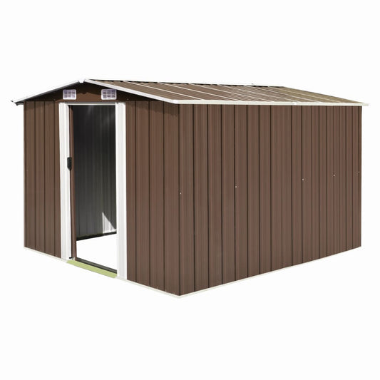 Garden Shed Metal - Brown - 257×298×178cm