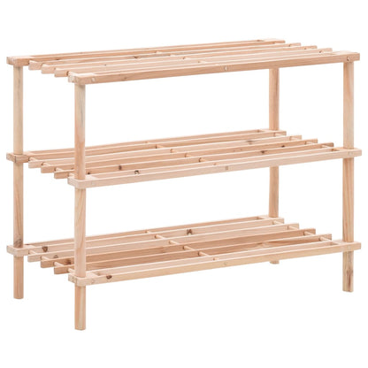3-Tier Shoe Rack Storage Organizer, Wood Look