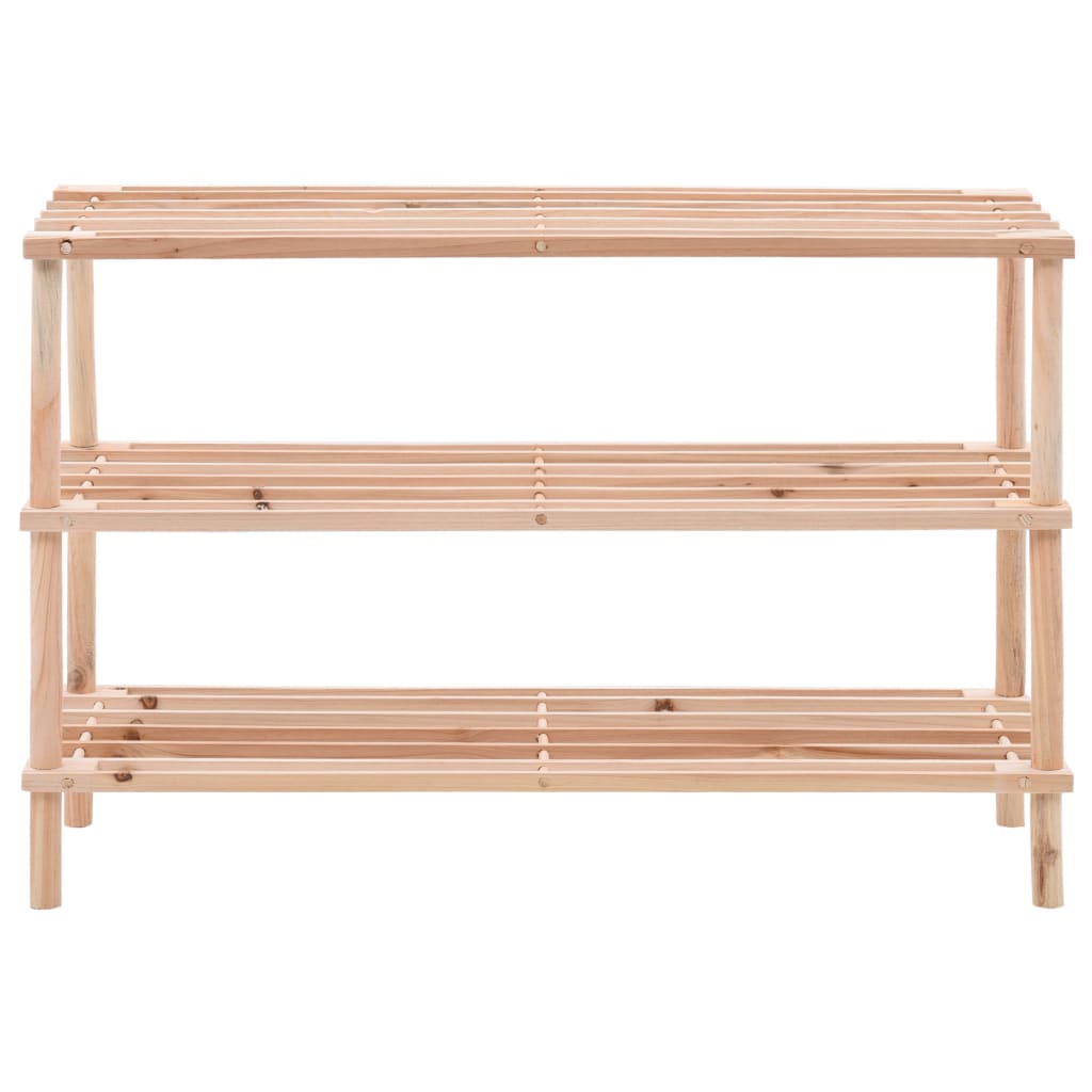 3-Tier Shoe Rack Storage Organizer, Wood Look