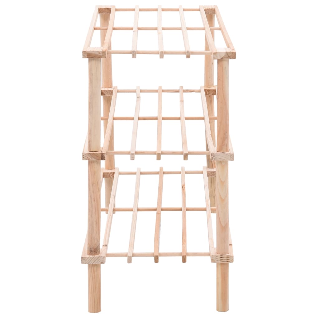 3-Tier Shoe Rack Storage Organizer, Wood Look
