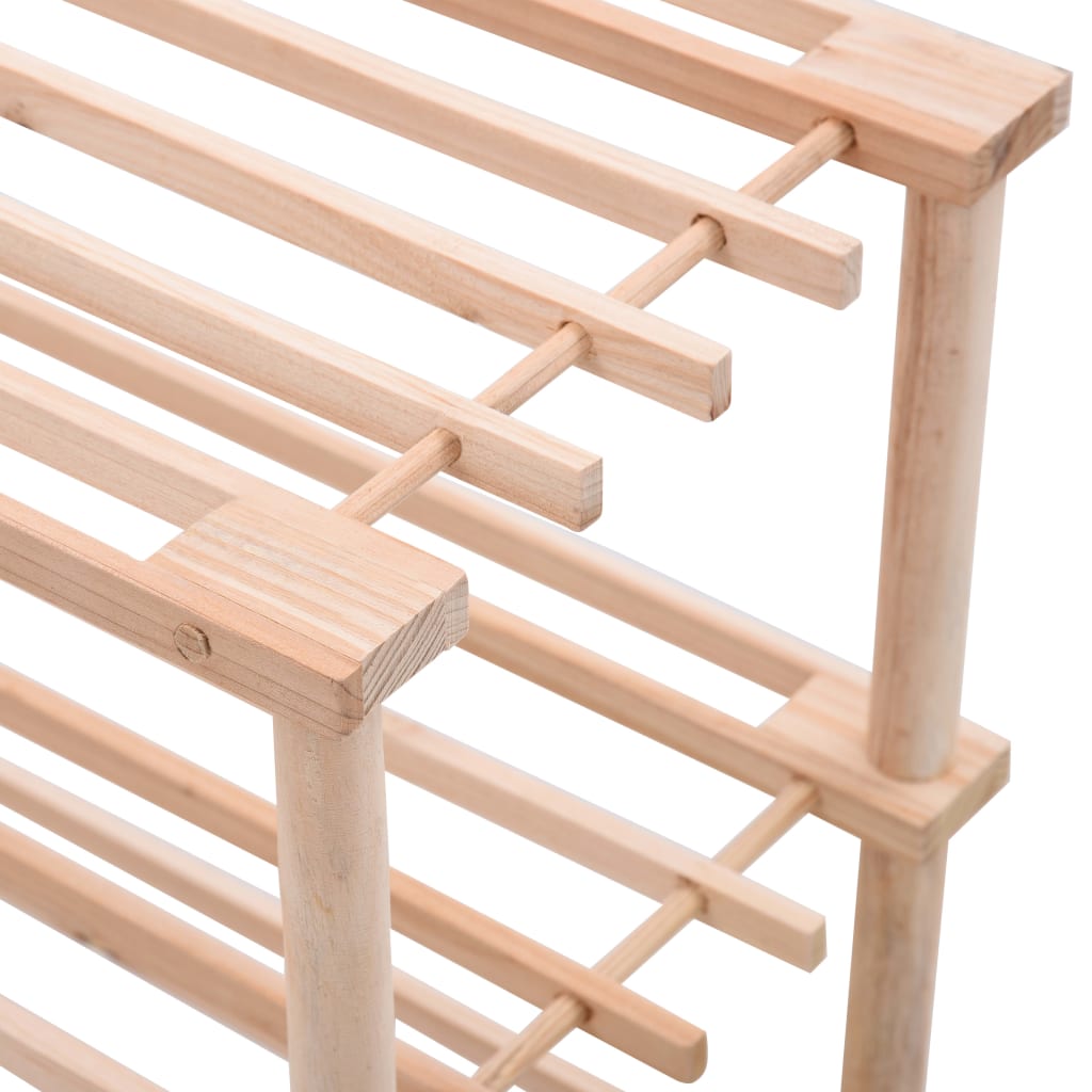 3-Tier Shoe Rack Storage Organizer, Wood Look