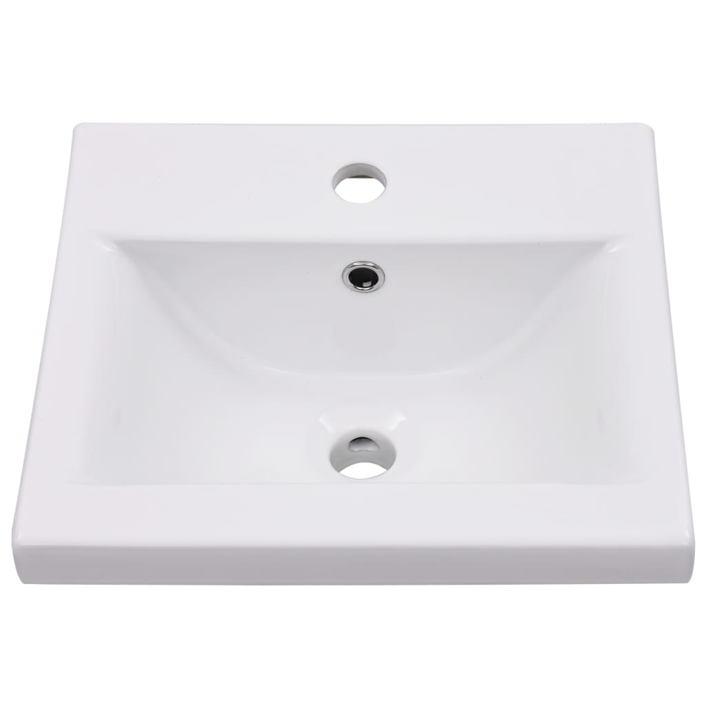 Built-In Bathroom Basin Ceramic White