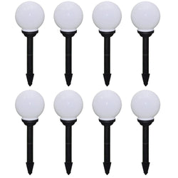 Outdoor Pathway Lamps 8 pcs LED 15 cm with Ground Spike