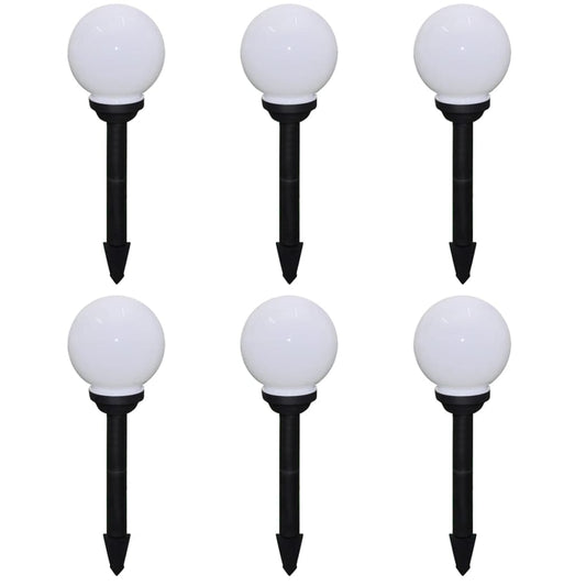 Outdoor Pathway Lamps 6 pcs LED 20 cm with Ground Spike