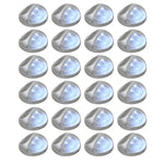 Outdoor Solar Wall Lamps LED 24 pcs Round Silver