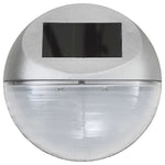 Outdoor Solar Wall Lamps LED 24 pcs Round Silver