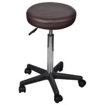 Office Stools 2 pcs Brown faux Leather