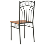 Dining Chairs 4 pcs Brown MDF