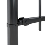 Garden Fence with Spear Top Steel Study_Black