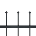 Garden Fence with Spear Top Steel Study_Black