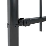 Garden Fence with Spear Top Steel Durable -Black