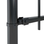 Garden Fence with Hoop Top Steel  Black