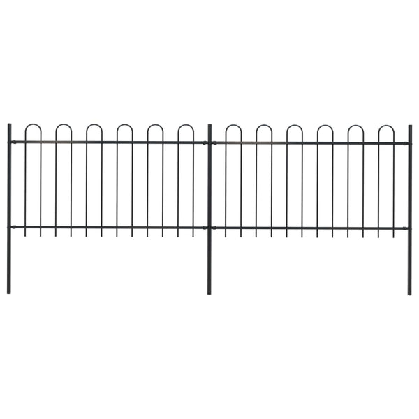  Garden Fence with Hoop Top Steel