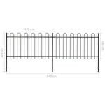 Garden Fence with Hoop Top Steel