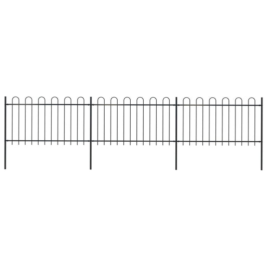 Garden Fence with Hoop Top Steel Durable