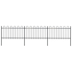 Garden Fence with Hoop Top Steel Durable
