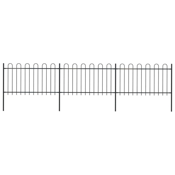  Garden Fence with Hoop Top Steel Durable