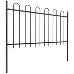Garden Fence with Hoop Top Steel Durable