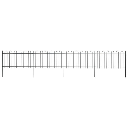 Garden Fence with Hoop Top Steel Study