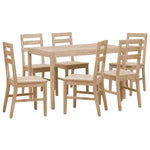 7 Piece Dining Set Solid Acacia Wood