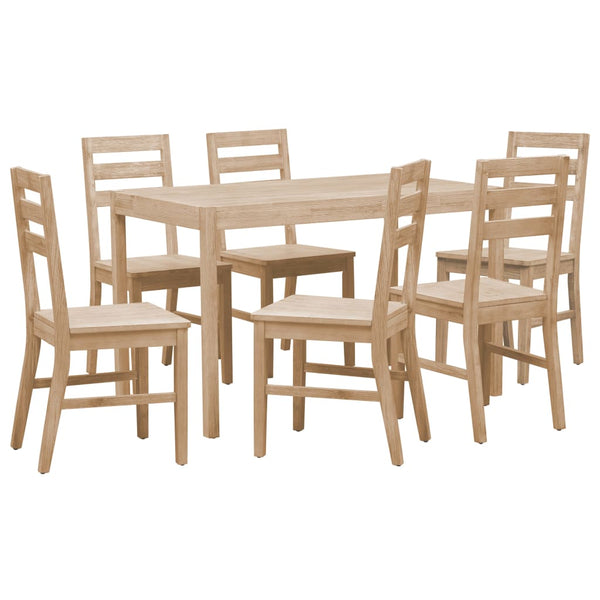  7 Piece Dining Set Solid Acacia Wood