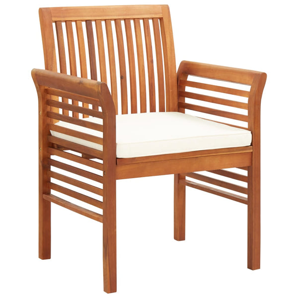 Garden Dining Chair with Cushion Solid Acacia Wood