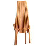 Folding Outdoor Lounge Chair Solid Acacia Wood