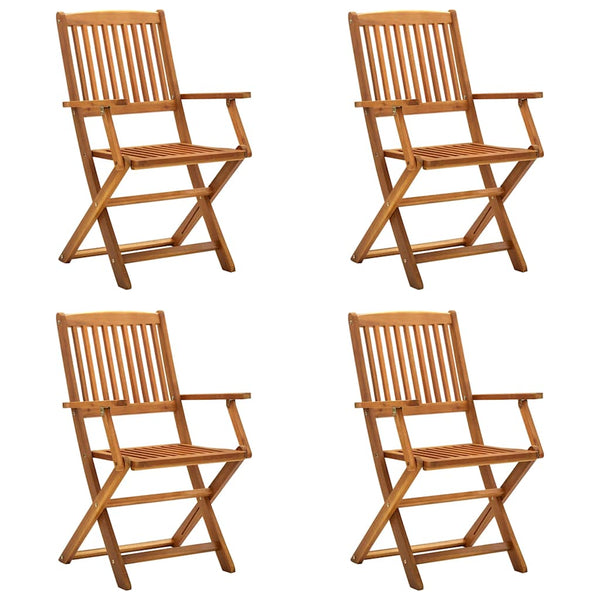  Comfortable Folding Outdoor Chairs 4 pcs Relaxing Seating Essentials