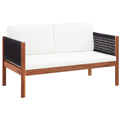 4 Piece Garden Lounge Set Solid Acacia Wood - 90×55×35cm
