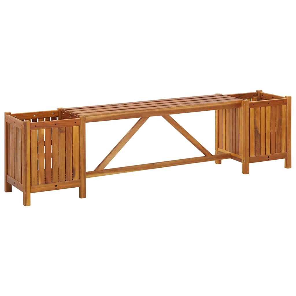 Acacia Wood Garden Bench Planters 150cm | HomeAndLiving